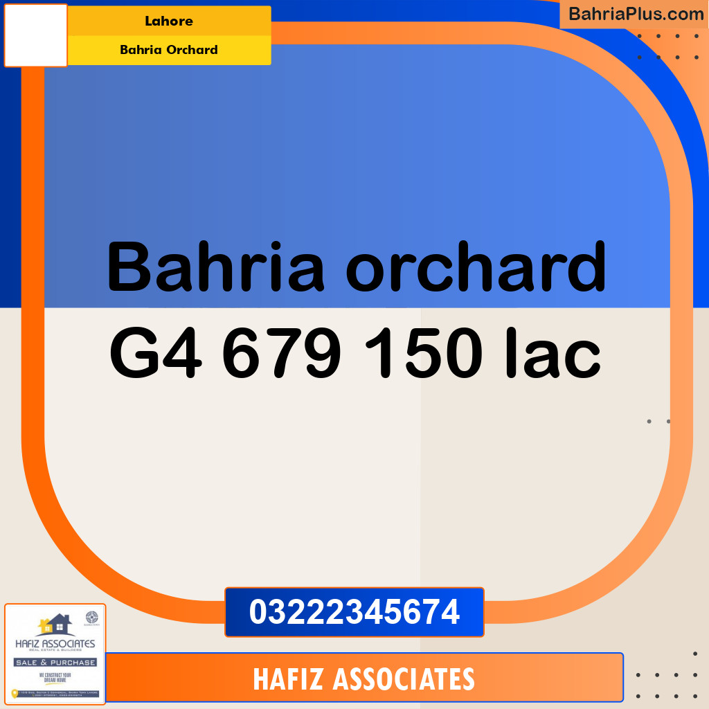 Residential Plot for Sale in Bahria Orchard, Lahore - (BP-300890)