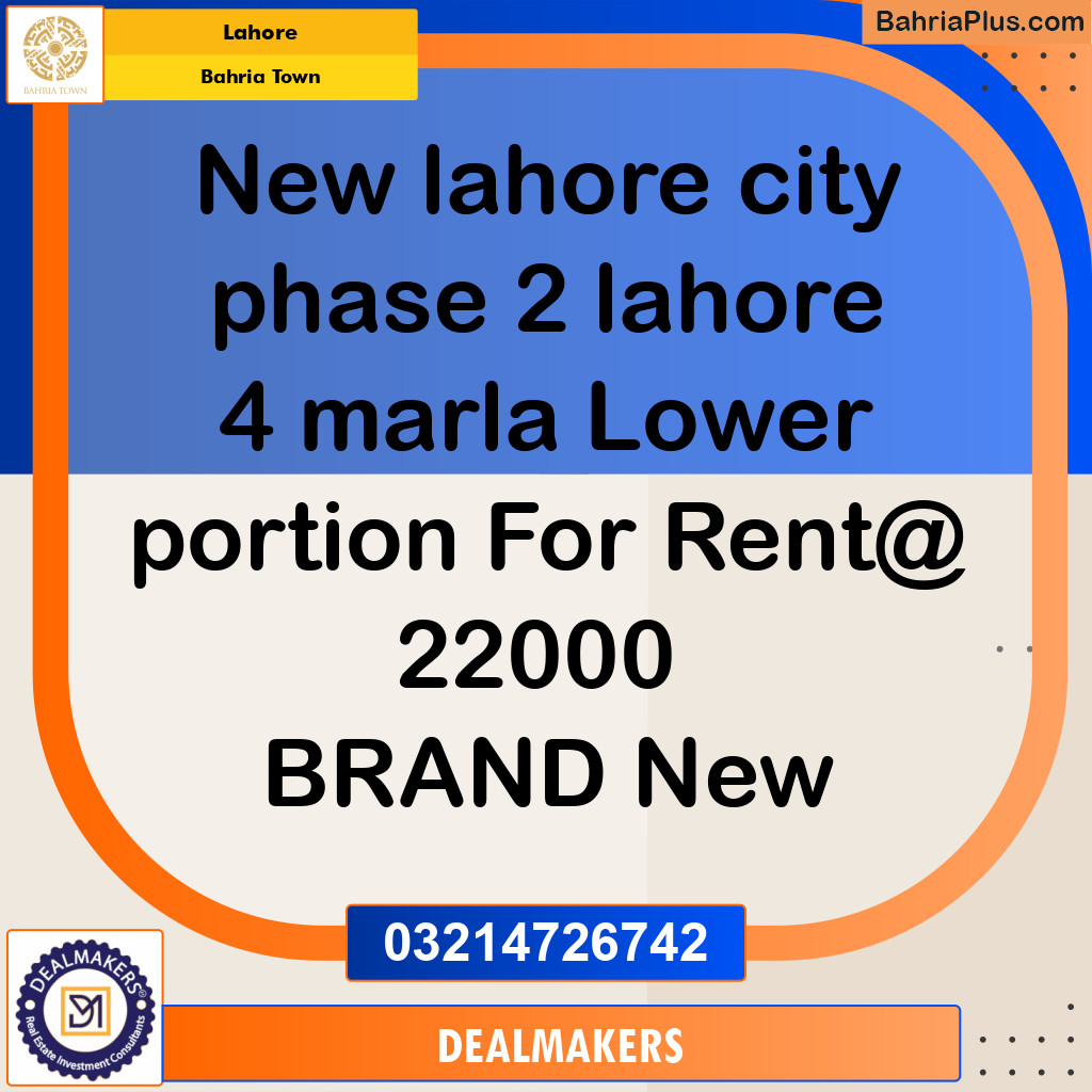 4 Marla Residential House for Rent in Bahria Town, Lahore - (BP-301459)