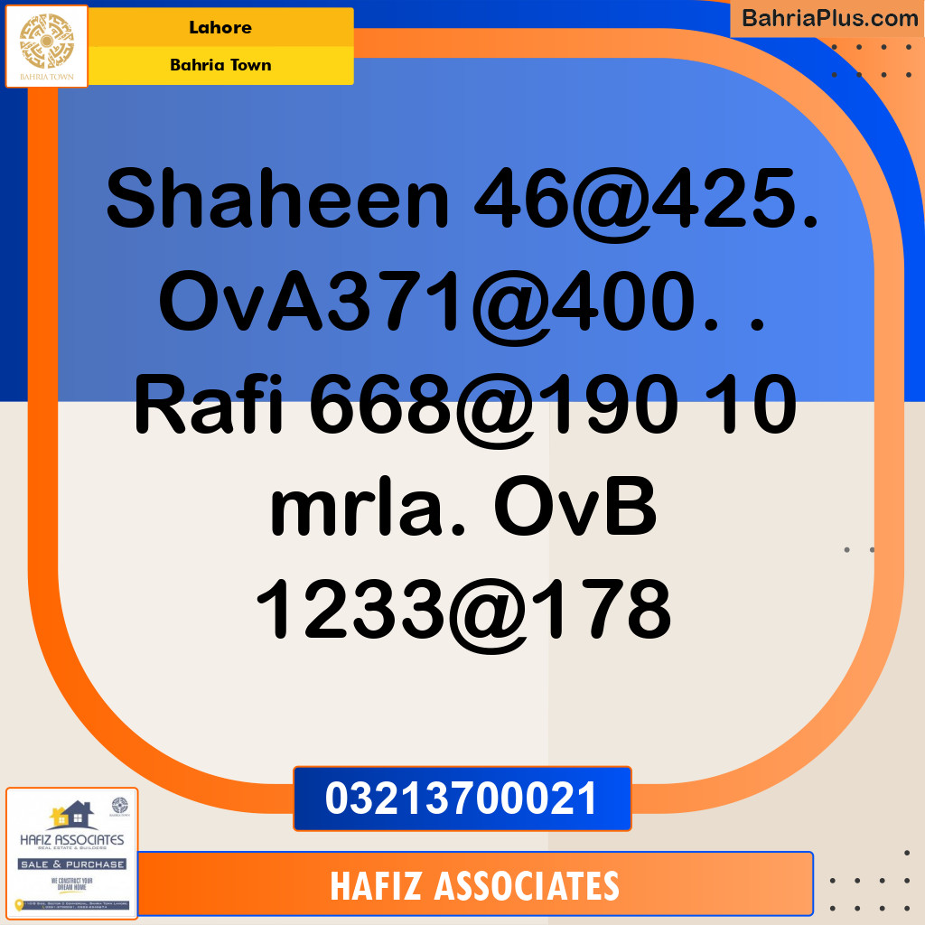 1 Kanal Residential Plot for Sale in Bahria Town, Lahore - (BP-301752)