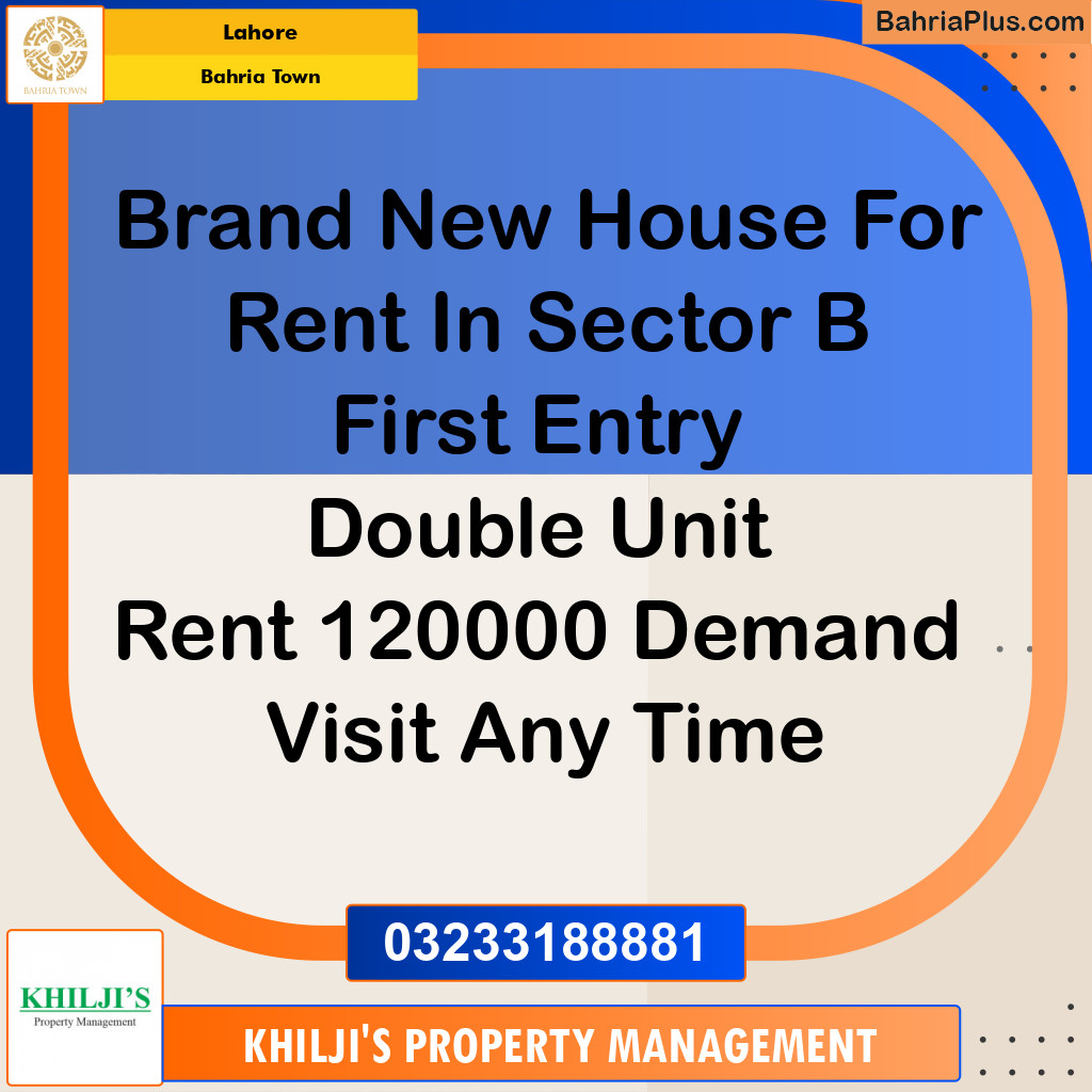 Residential House for Rent in Bahria Town, Lahore - (BP-301766)