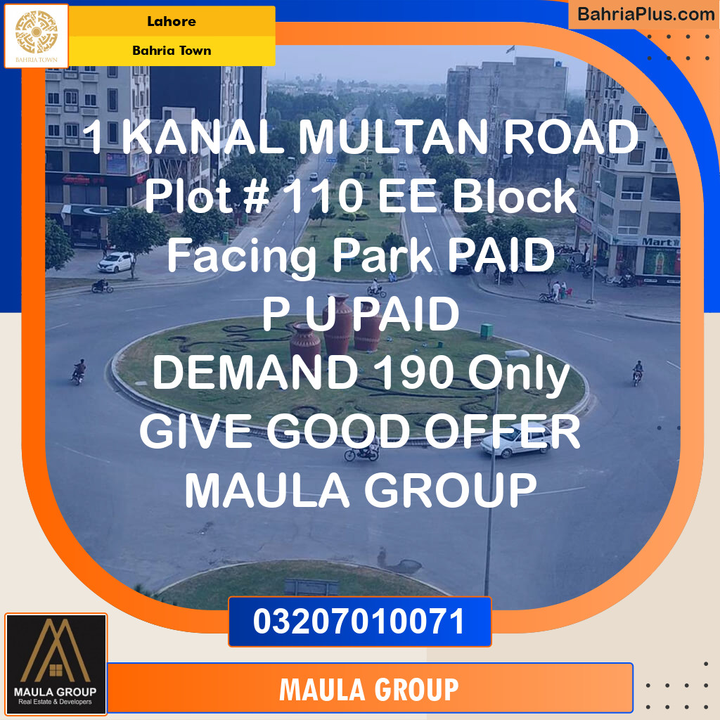 Residential Plot for Sale in Bahria Town, Lahore - (BP-301858)