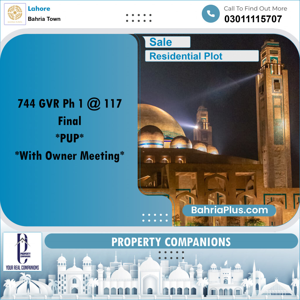 Residential Plot for Sale in Bahria Town, Lahore - (BP-301946)