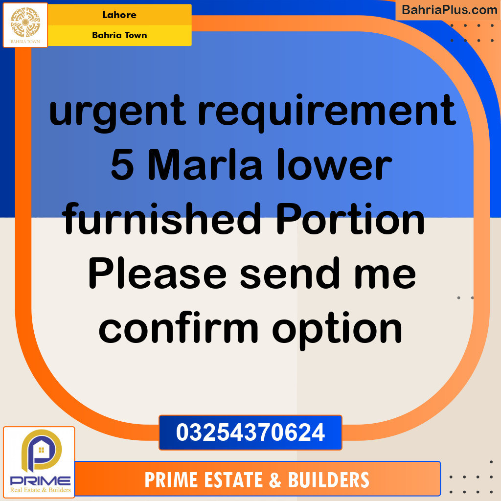 5 Marla Residential House for Rent in Bahria Town, Lahore - (BP-301953)