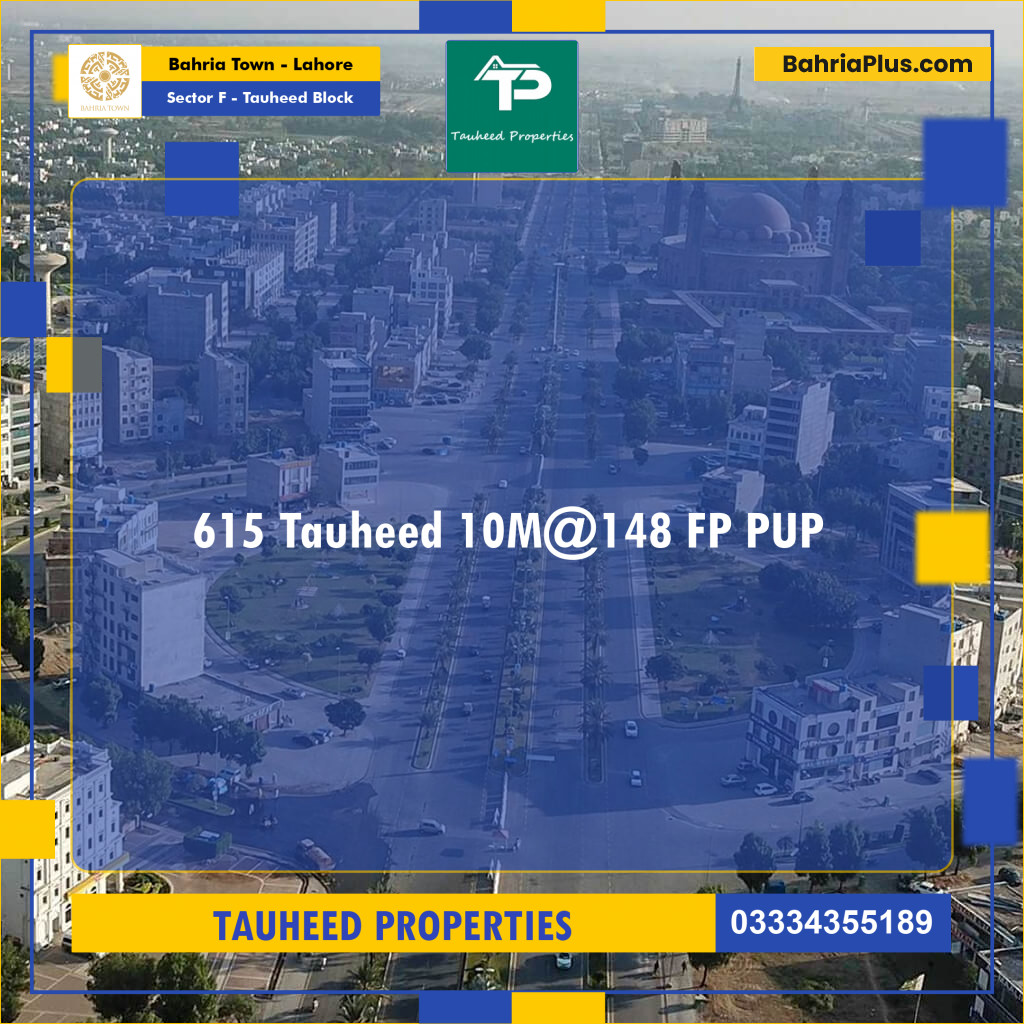 10 Marla Residential Plot for Sale in Sector F - Tauheed Block -  Bahria Town, Lahore - (BP-302012)