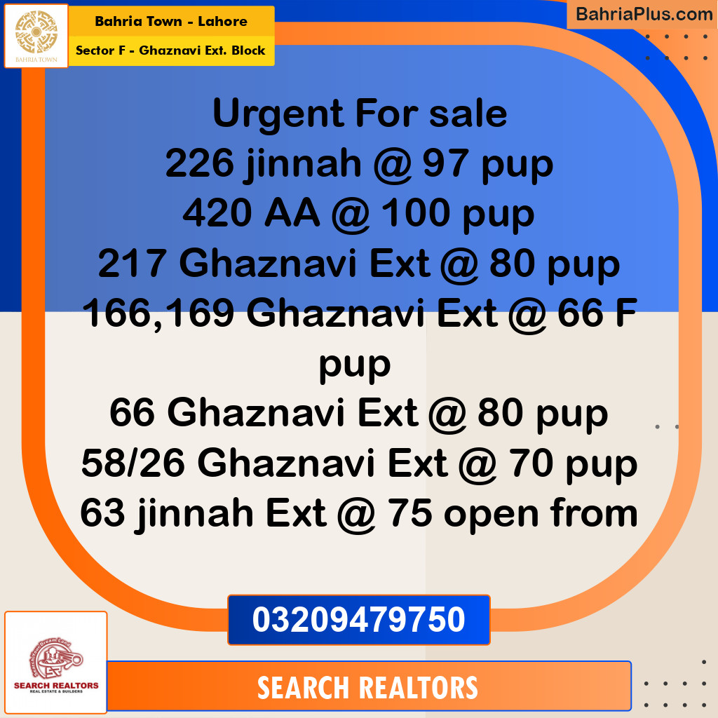 5 Marla Residential Plot for Sale in Sector F - Ghaznavi Ext. Block -  Bahria Town, Lahore - (BP-302029)