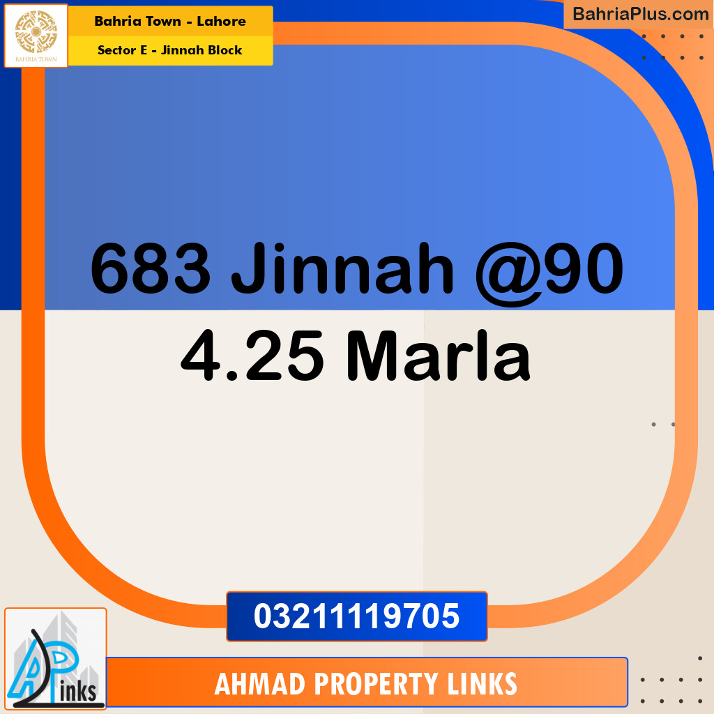 5 Marla Residential Plot for Sale in Sector E - Jinnah Block -  Bahria Town, Lahore - (BP-302129)