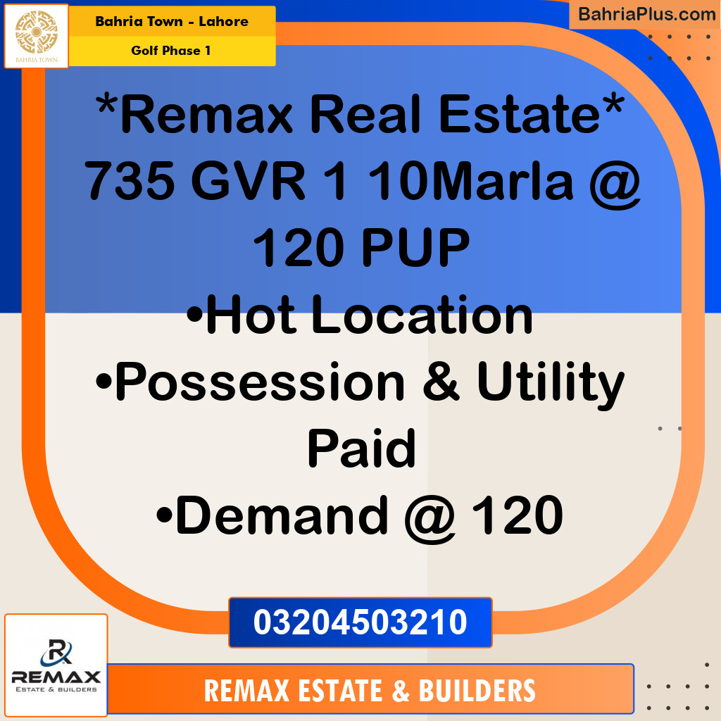 10 Marla Residential Plot for Sale in Golf Phase 1 -  Bahria Town, Lahore - (BP-302176)
