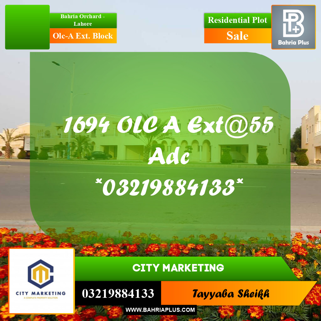 5 Marla Residential Plot for Sale in OLC-A Ext. Block -  Bahria Orchard, Lahore - (BP-302244)