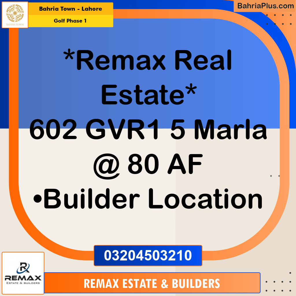 5 Marla Residential Plot for Sale in Golf Phase 1 -  Bahria Town, Lahore - (BP-302309)