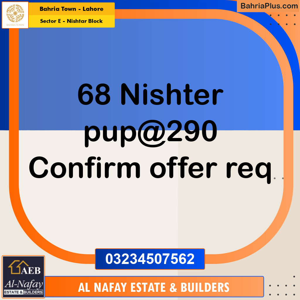 1 Kanal Residential Plot for Sale in Sector E - Nishtar Block -  Bahria Town, Lahore - (BP-302383)