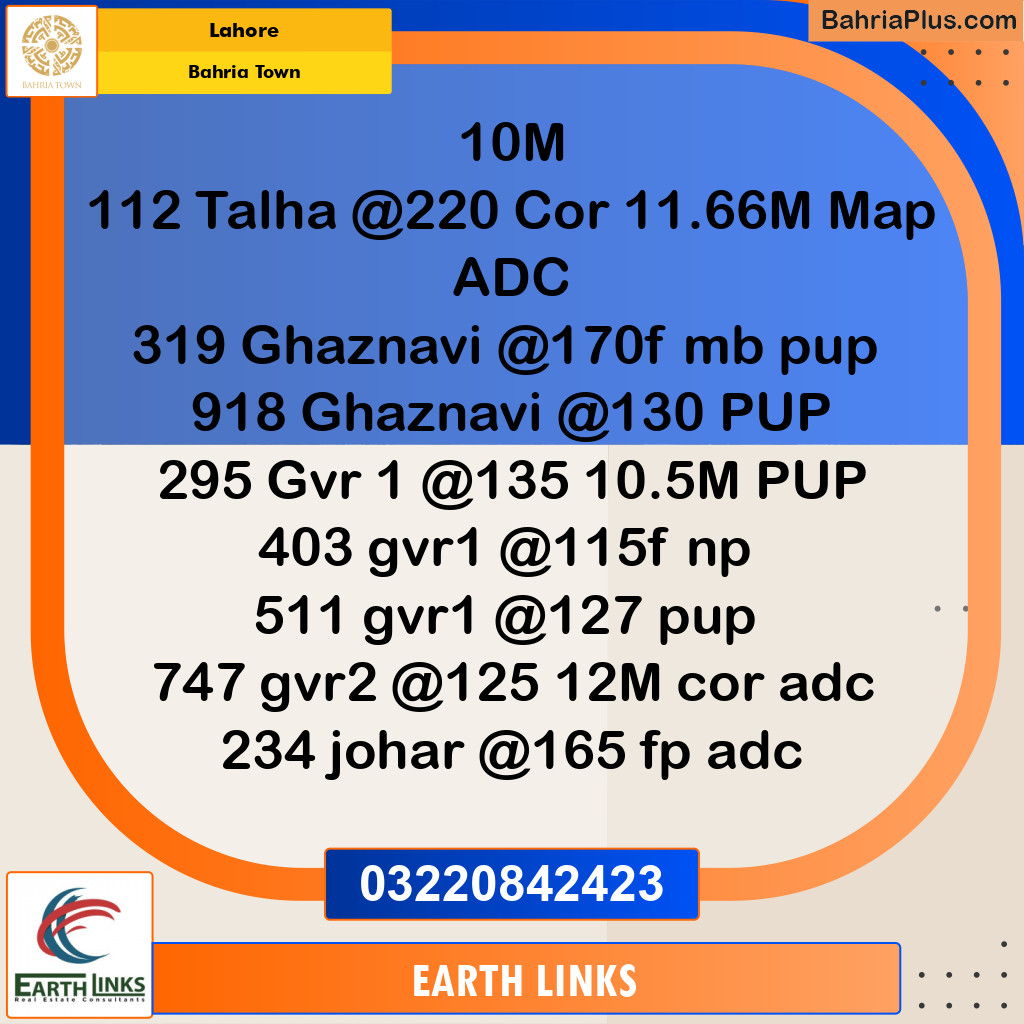 Residential Plot for Sale in Bahria Town, Lahore - (BP-302387)