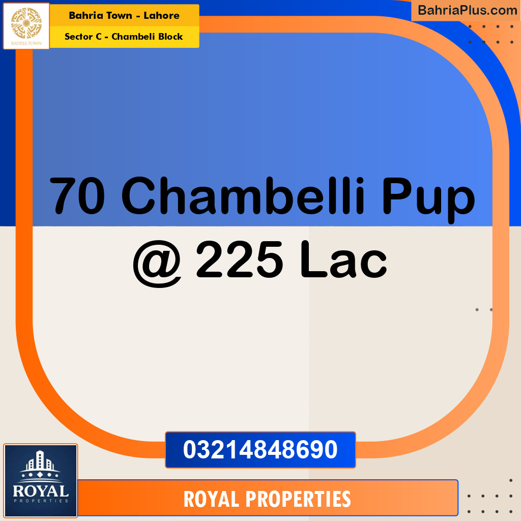 10 Marla Residential Plot for Sale in Sector C - Chambeli Block -  Bahria Town, Lahore - (BP-302701)