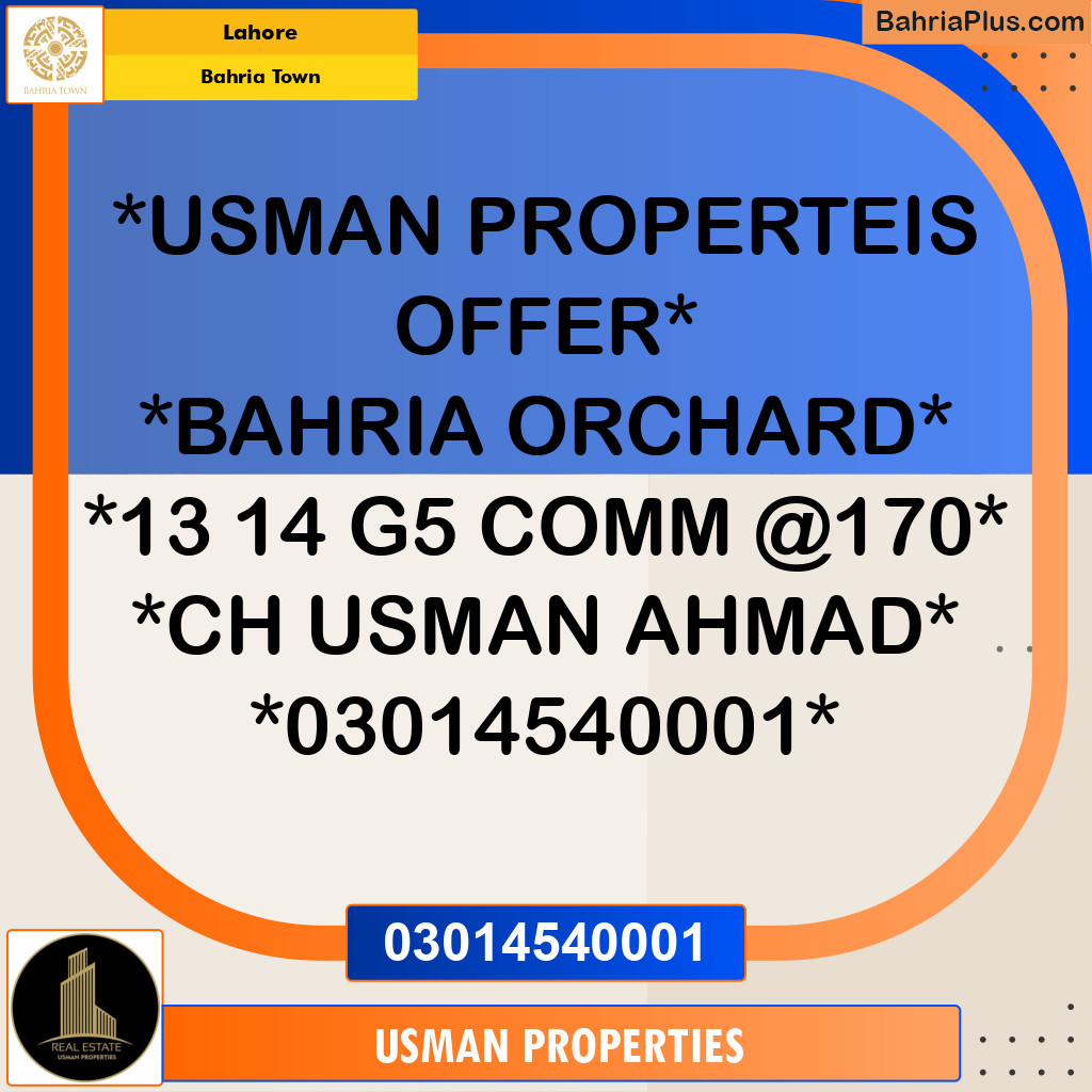 Residential Plot for Sale in Bahria Town, Lahore - (BP-302886)