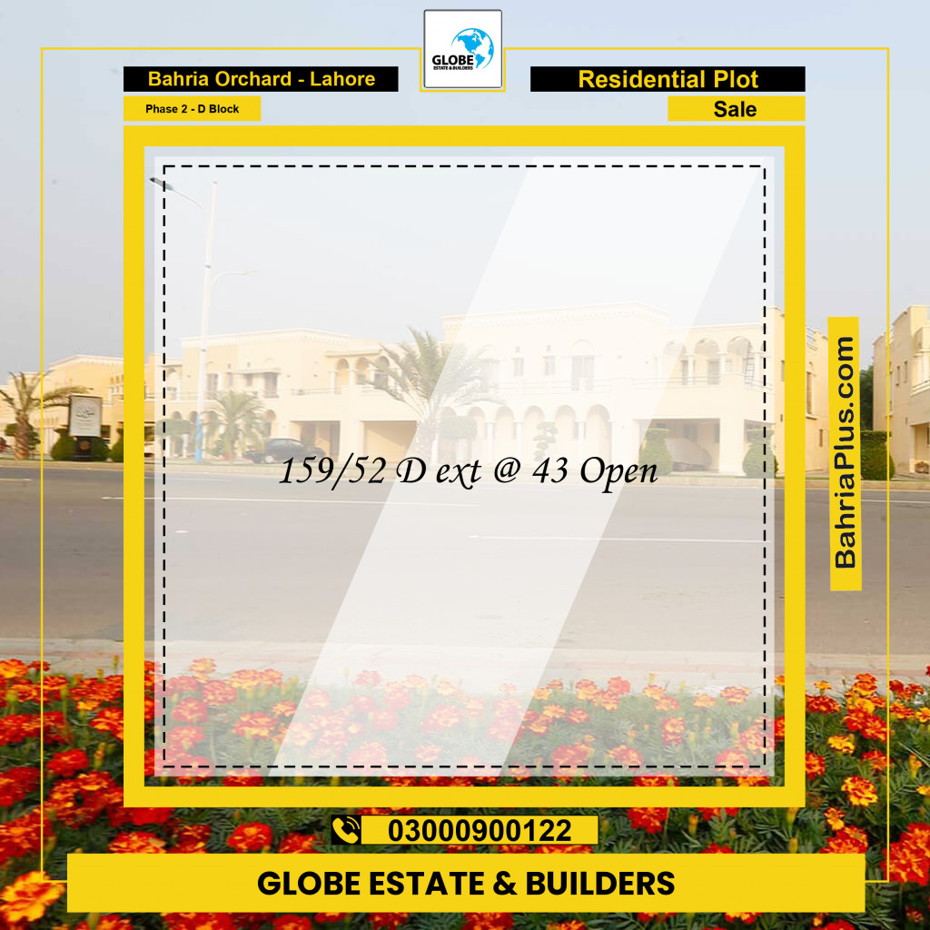 5 Marla Residential Plot for Sale in Phase 2 - D Block -  Bahria Orchard, Lahore - (BP-302983)
