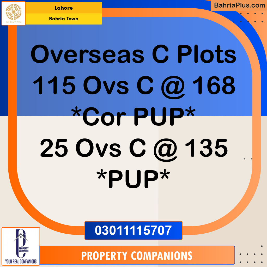Residential Plot for Sale in Bahria Town, Lahore - (BP-303041)