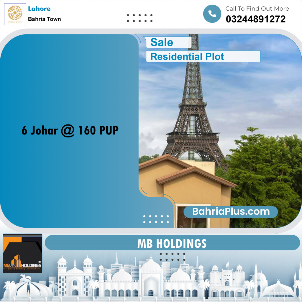 Residential Plot for Sale in Bahria Town, Lahore - (BP-303094)
