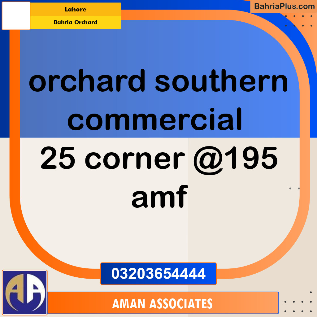 Commercial Plot for Sale in Bahria Orchard, Lahore - (BP-303486)
