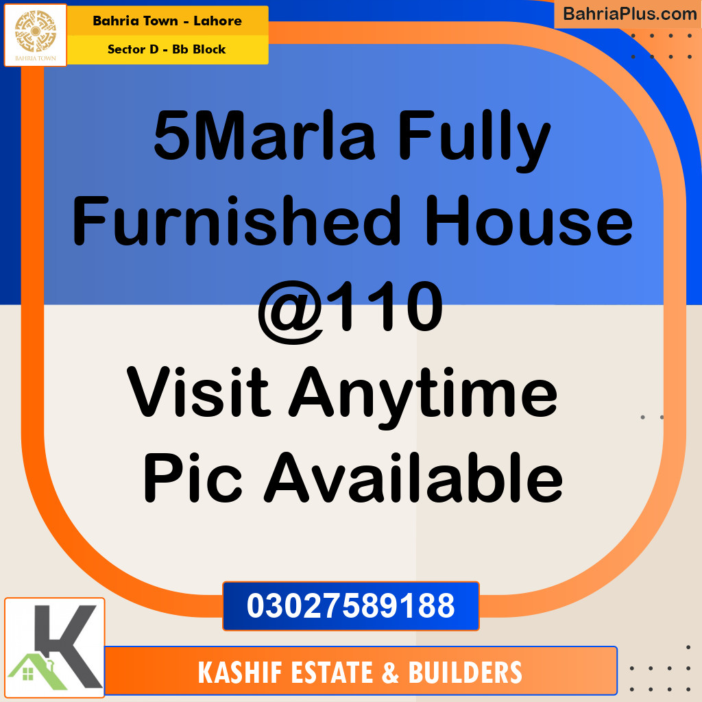 5 Marla Residential House for Rent in Sector D - BB Block -  Bahria Town, Lahore - (BP-303494)