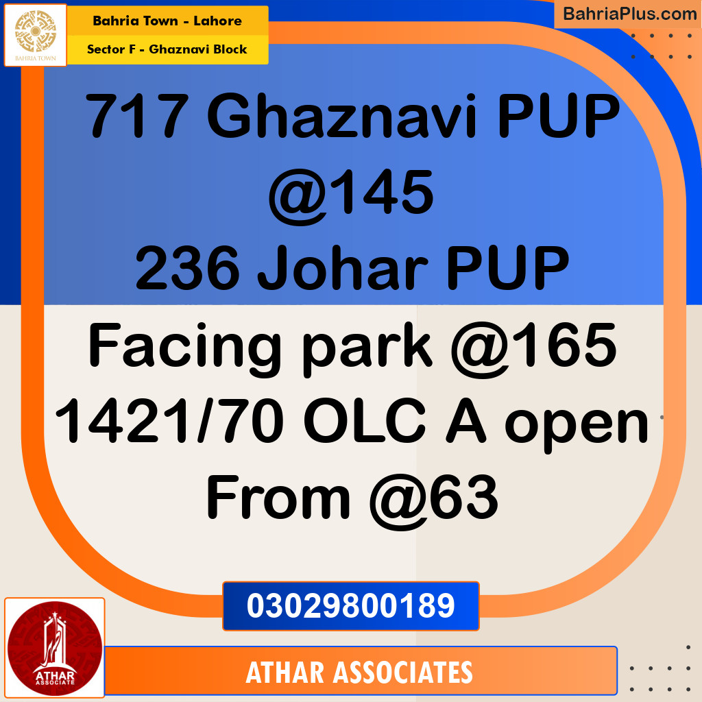 10 Marla Residential Plot for Sale in Sector F - Ghaznavi Block -  Bahria Town, Lahore - (BP-303561)