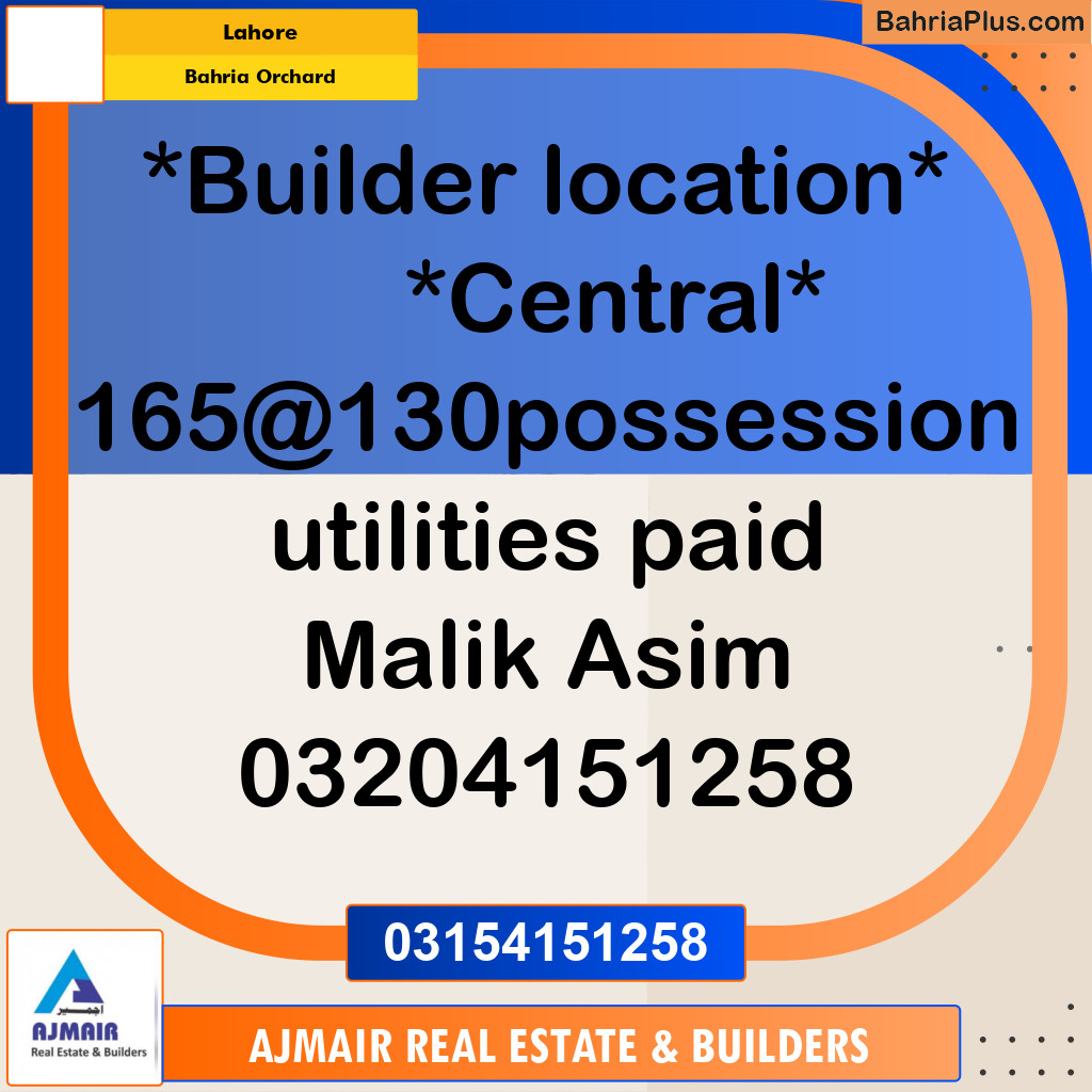 Residential Plot for Sale in Bahria Orchard, Lahore - (BP-303594)