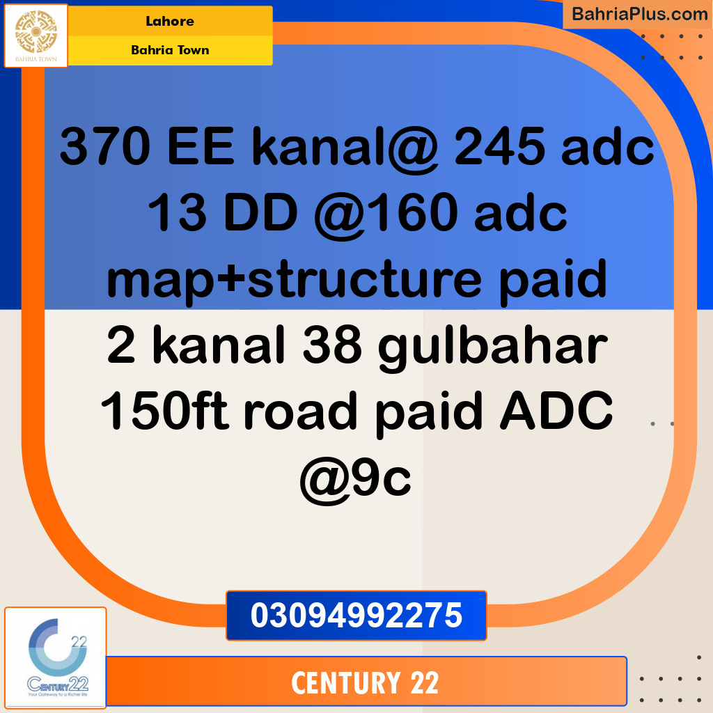 10 Marla Residential Plot for Sale in Bahria Town, Lahore - (BP-303610)