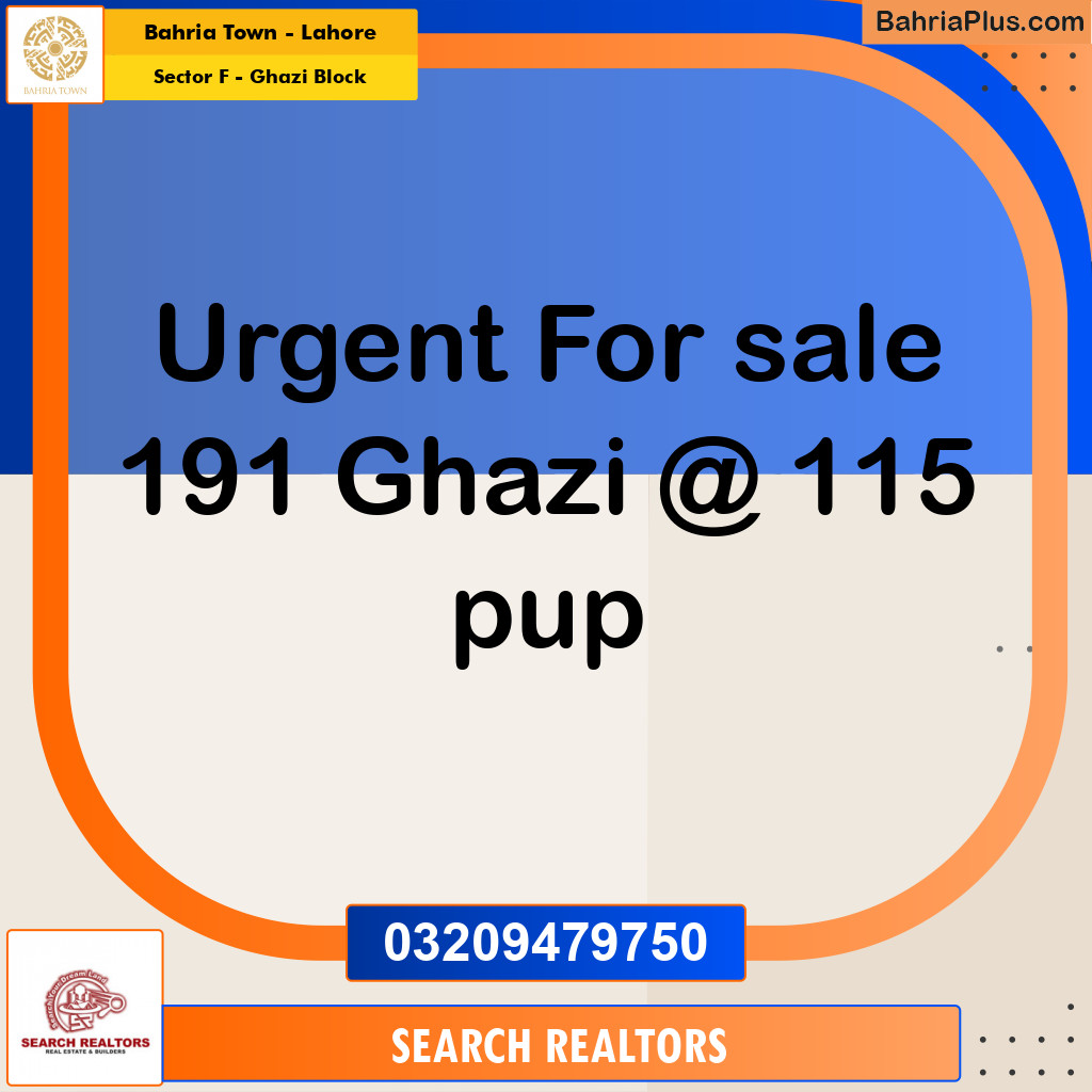 1 Kanal Residential Plot for Sale in Sector F - Ghazi Block -  Bahria Town, Lahore - (BP-303640)