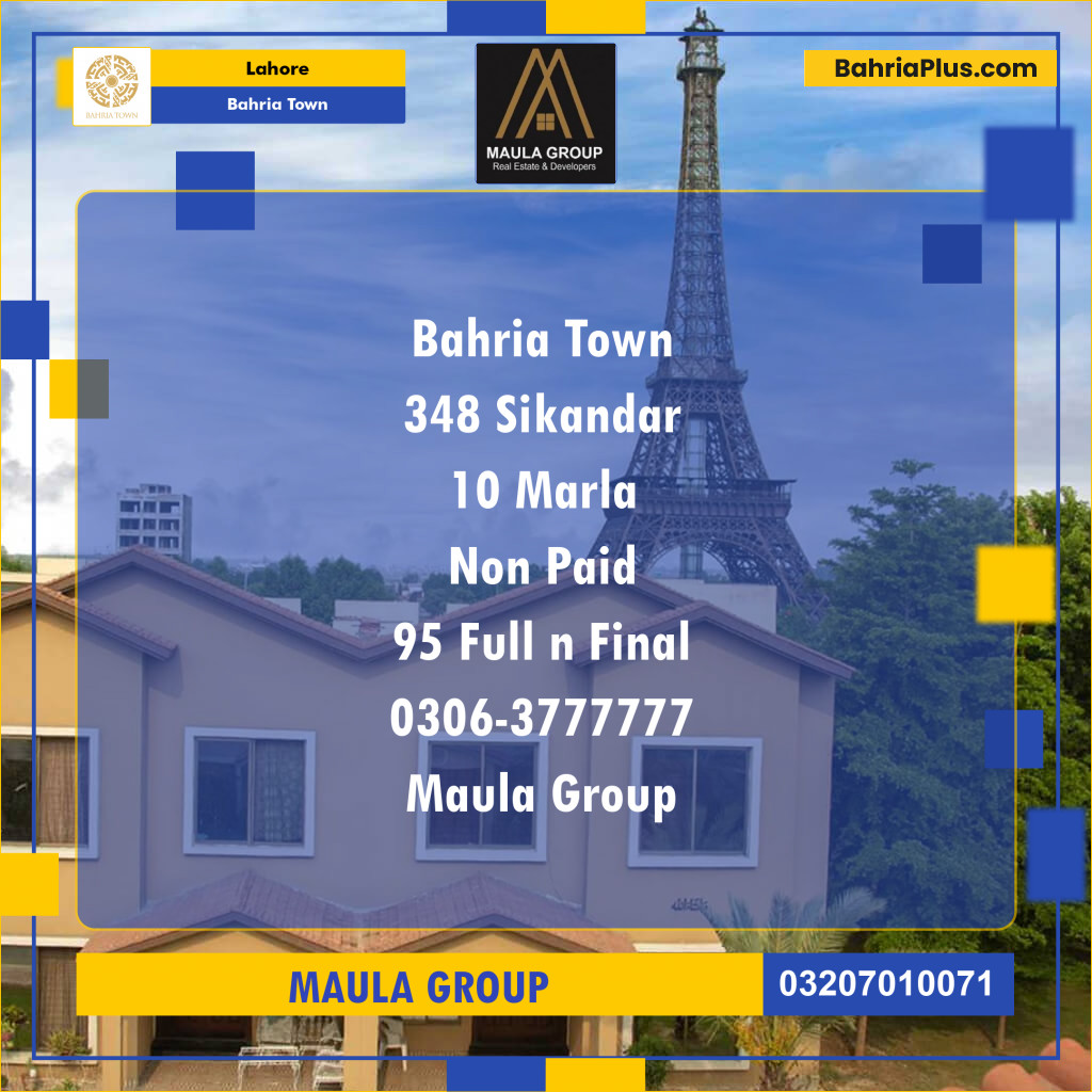 Residential Plot for Sale in Bahria Town, Lahore - (BP-303649)