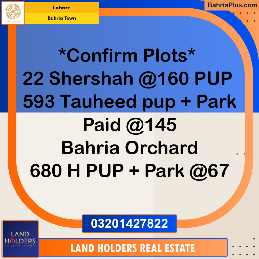 Residential Plot for Sale in Bahria Town, Lahore - (BP-303803)