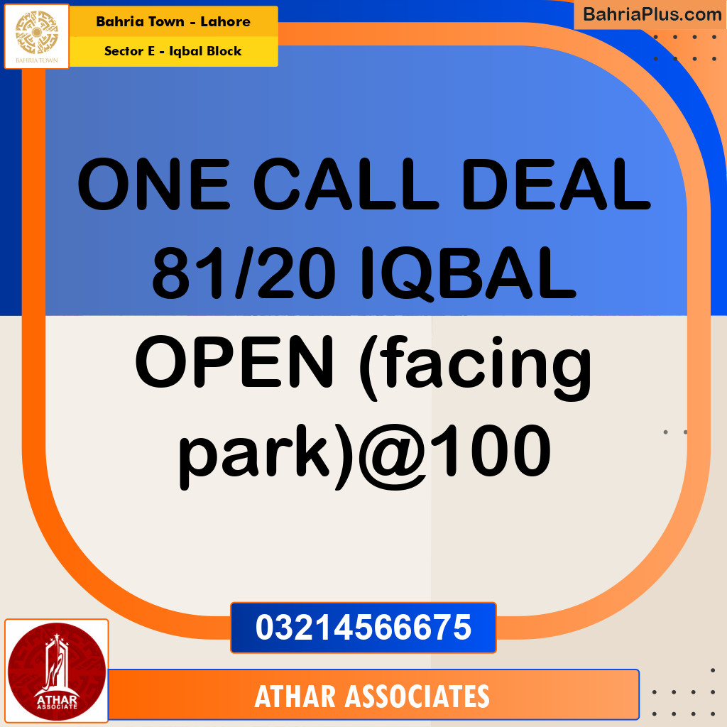5 Marla Residential Plot for Sale in Sector E - Iqbal Block -  Bahria Town, Lahore - (BP-303821)