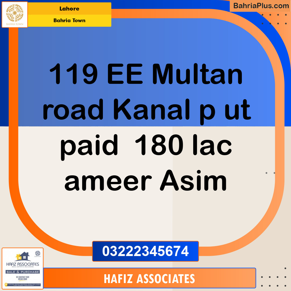 Residential Plot for Sale in Bahria Town, Lahore - (BP-303886)