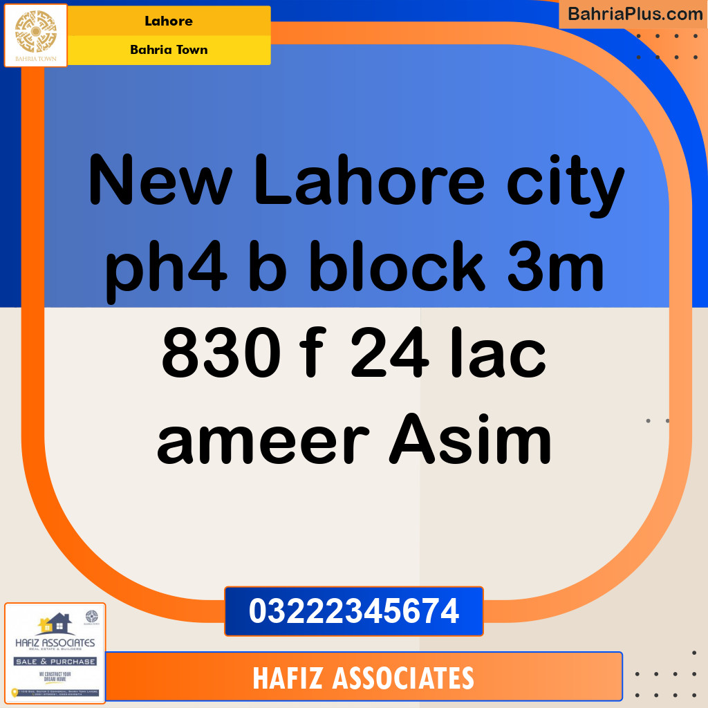 Residential Plot for Sale in Bahria Town, Lahore - (BP-303889)
