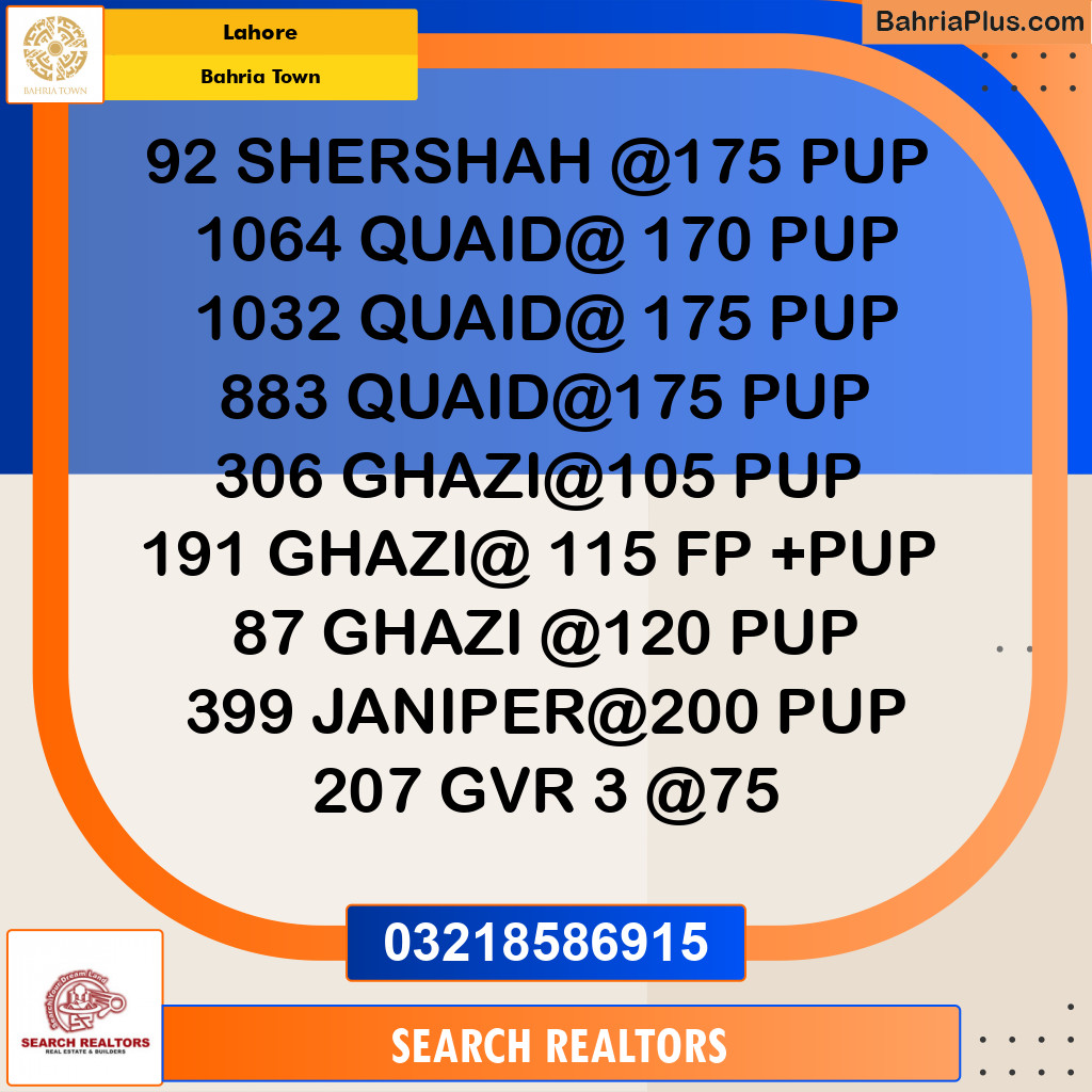 Residential Plot for Sale in Bahria Town, Lahore - (BP-304146)