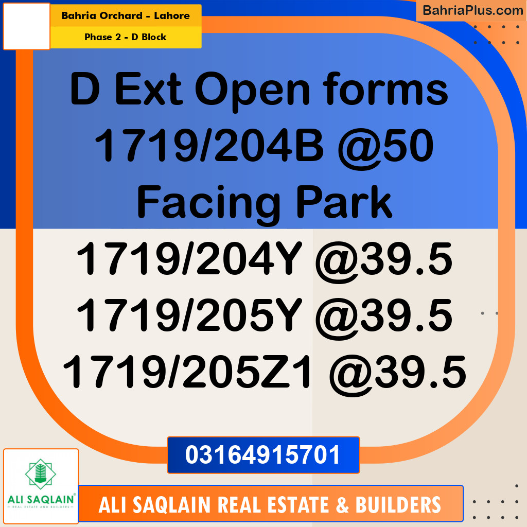 5 Marla Residential Plot for Sale in Phase 2 - D Block -  Bahria Orchard, Lahore - (BP-304327)