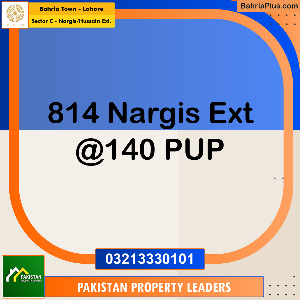 1 Kanal Residential Plot for Sale in Sector C - Nargis/Hussain Ext. -  Bahria Town, Lahore - (BP-304426)
