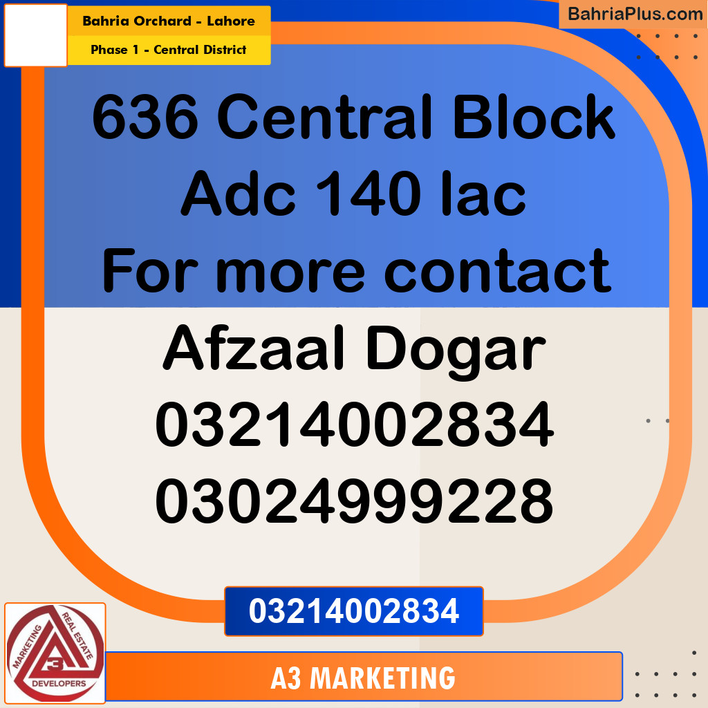 Residential Plot for Sale in Phase 1 - Central District -  Bahria Orchard, Lahore - (BP-304450)