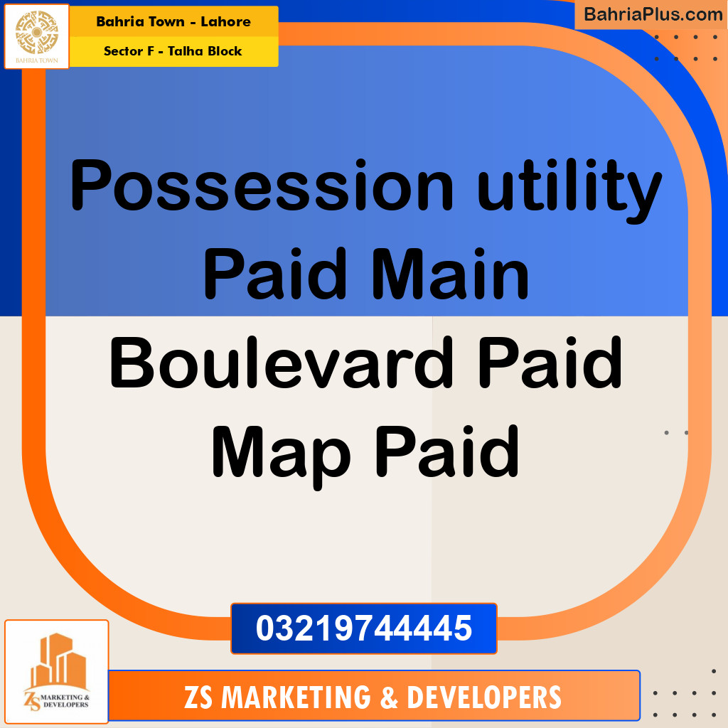 10 Marla Residential Plot for Sale in Sector F - Talha Block -  Bahria Town, Lahore - (BP-304517)