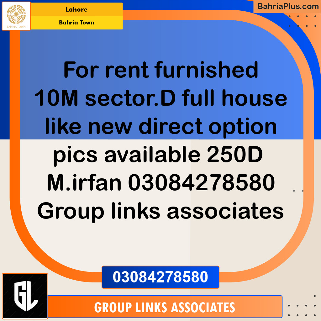 Residential House for Rent in Bahria Town, Lahore - (BP-304655)
