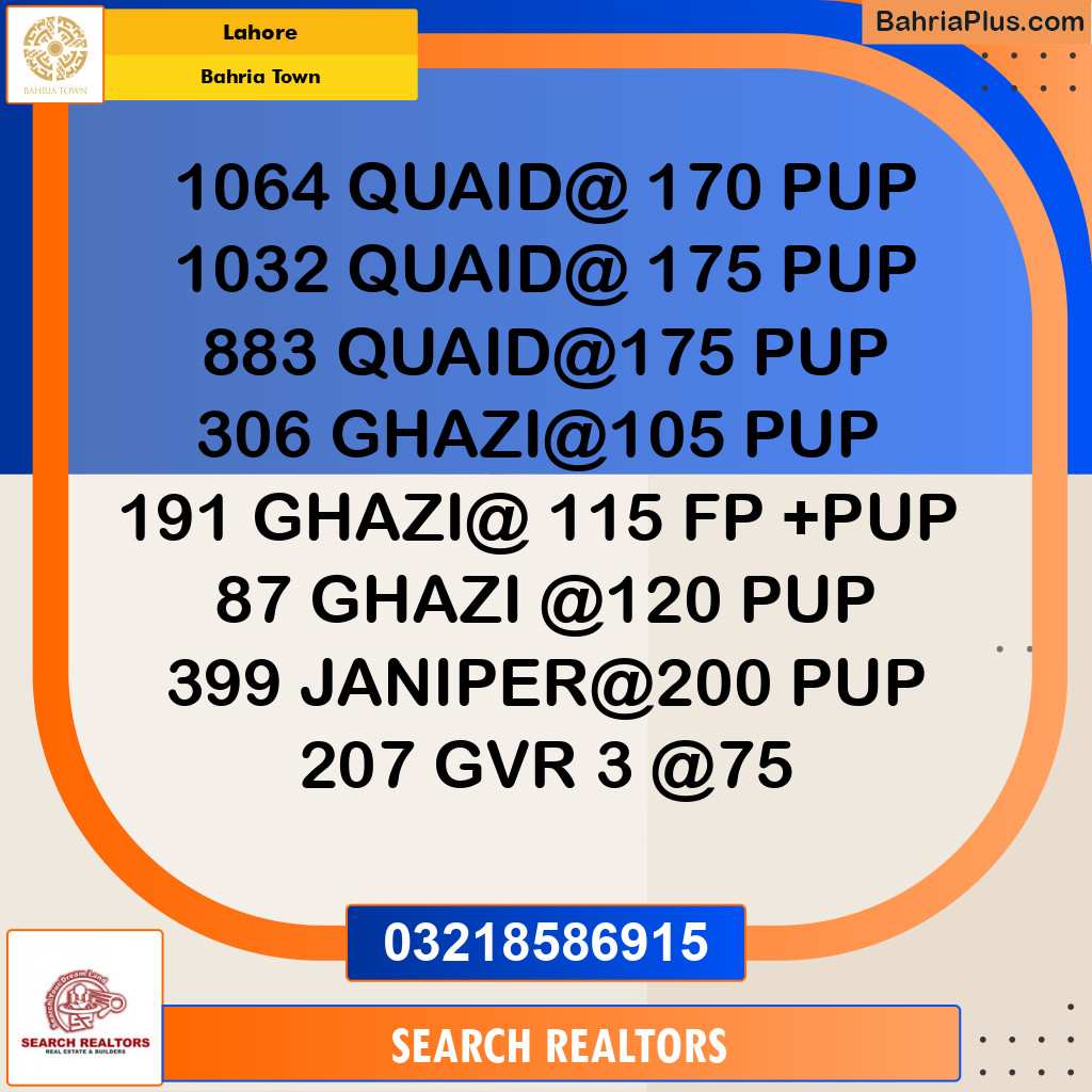 Residential Plot for Sale in Bahria Town, Lahore - (BP-304753)