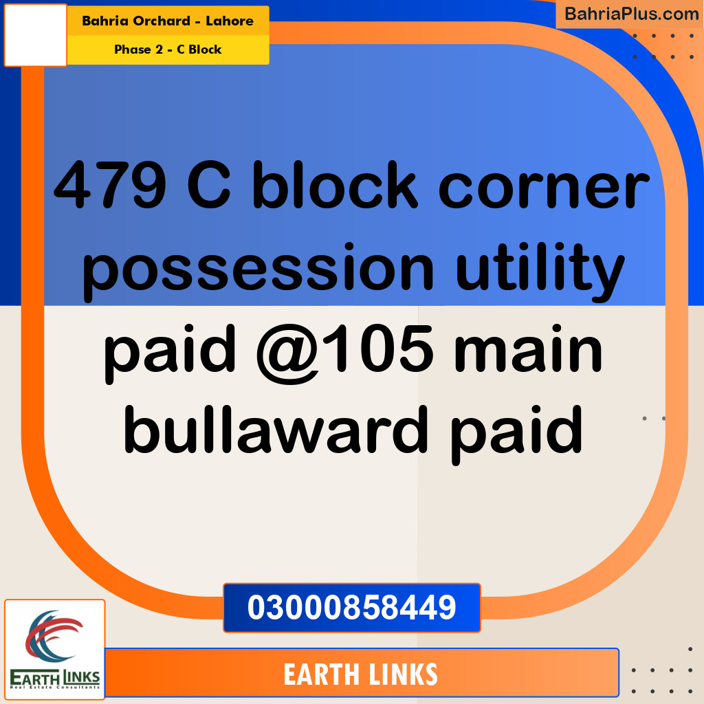 8 Marla Residential Plot for Sale in Phase 2 - C Block -  Bahria Orchard, Lahore - (BP-304784)