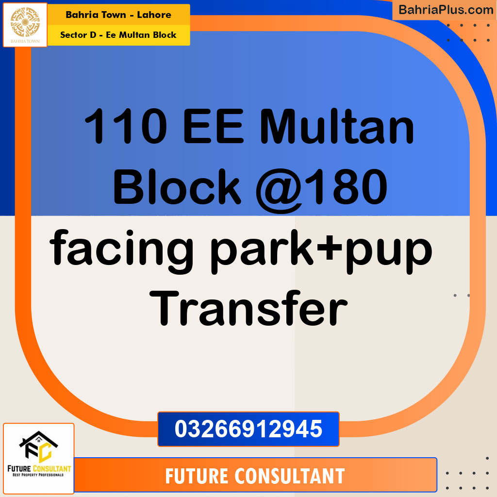 1 Kanal Residential Plot for Sale in Sector D - EE Multan Block -  Bahria Town, Lahore - (BP-304848)