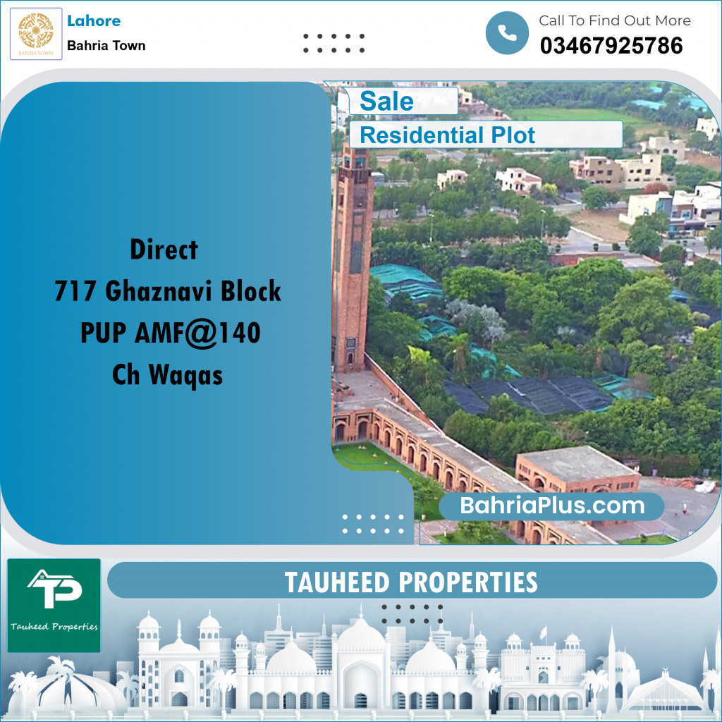 10 Marla Residential Plot for Sale in Bahria Town, Lahore - (BP-304860)