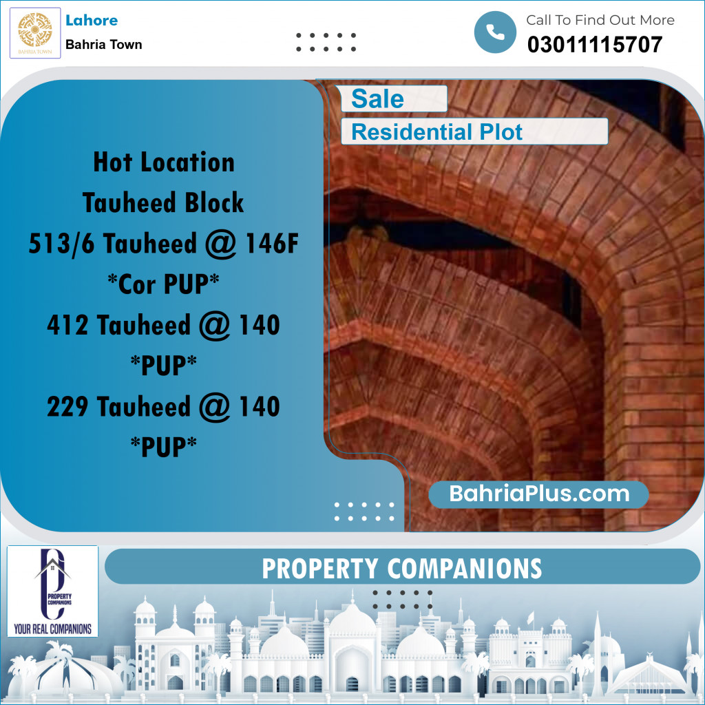 Residential Plot for Sale in Bahria Town, Lahore - (BP-304891)