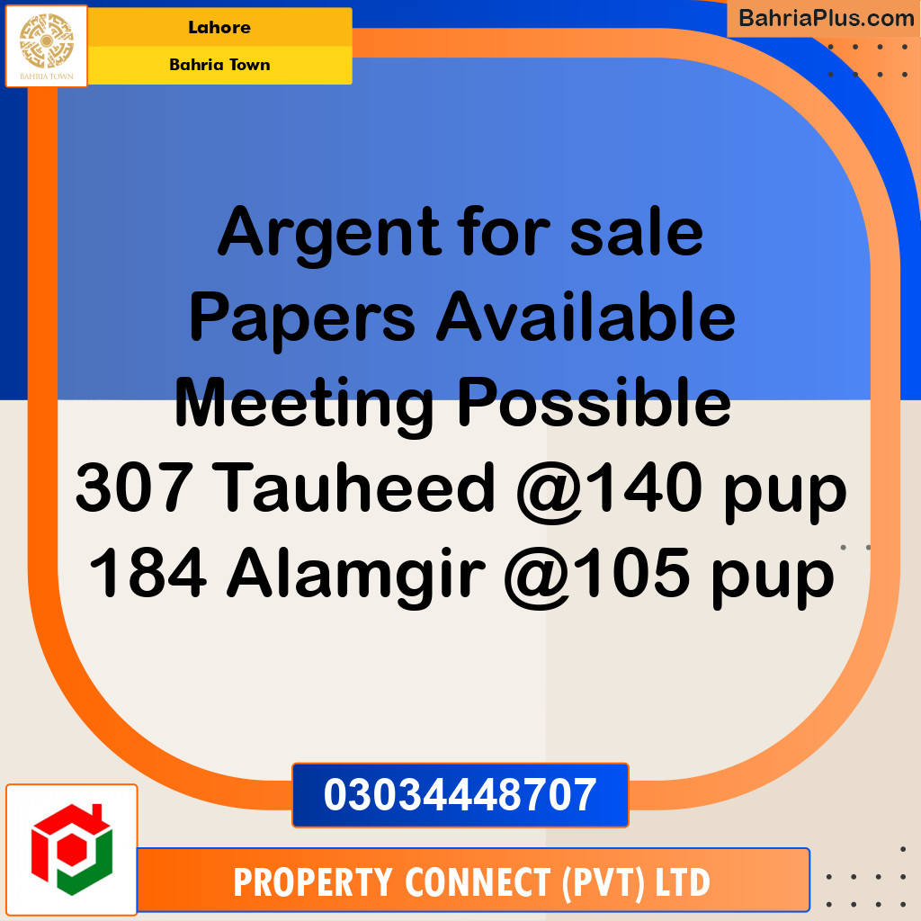 Residential Plot for Sale in Bahria Town, Lahore - (BP-304990)