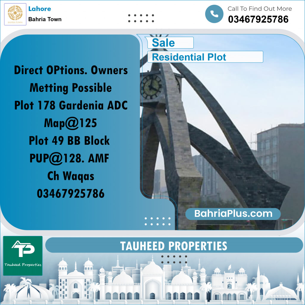 5 Marla Residential Plot for Sale in Bahria Town, Lahore - (BP-305016)