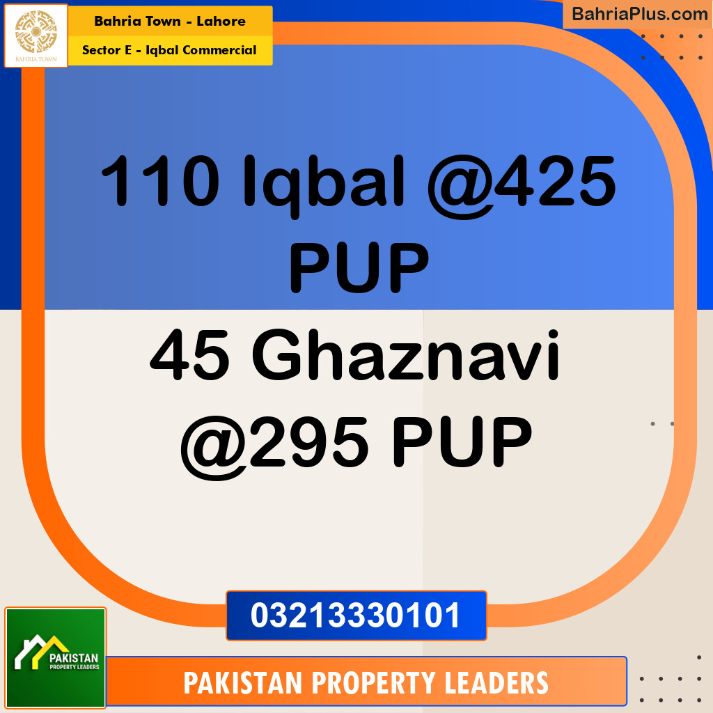 5 Marla Commercial Plot for Sale in Sector E - Iqbal Commercial -  Bahria Town, Lahore - (BP-305041)
