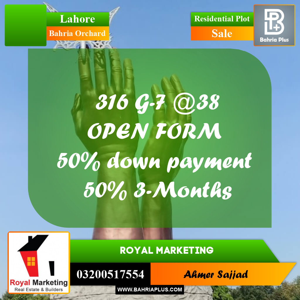 Residential Plot for Sale in Bahria Orchard, Lahore - (BP-305150)
