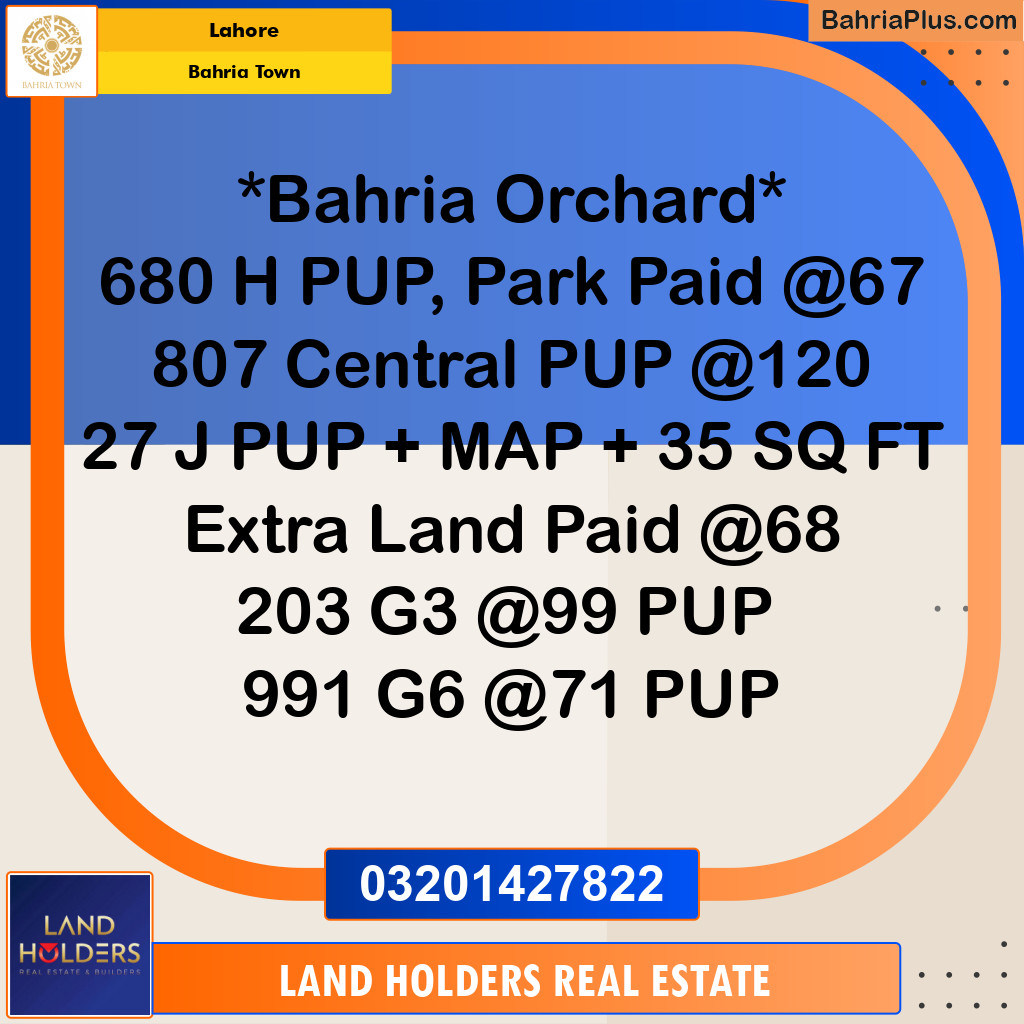 Residential Plot for Sale in Bahria Town, Lahore - (BP-305152)