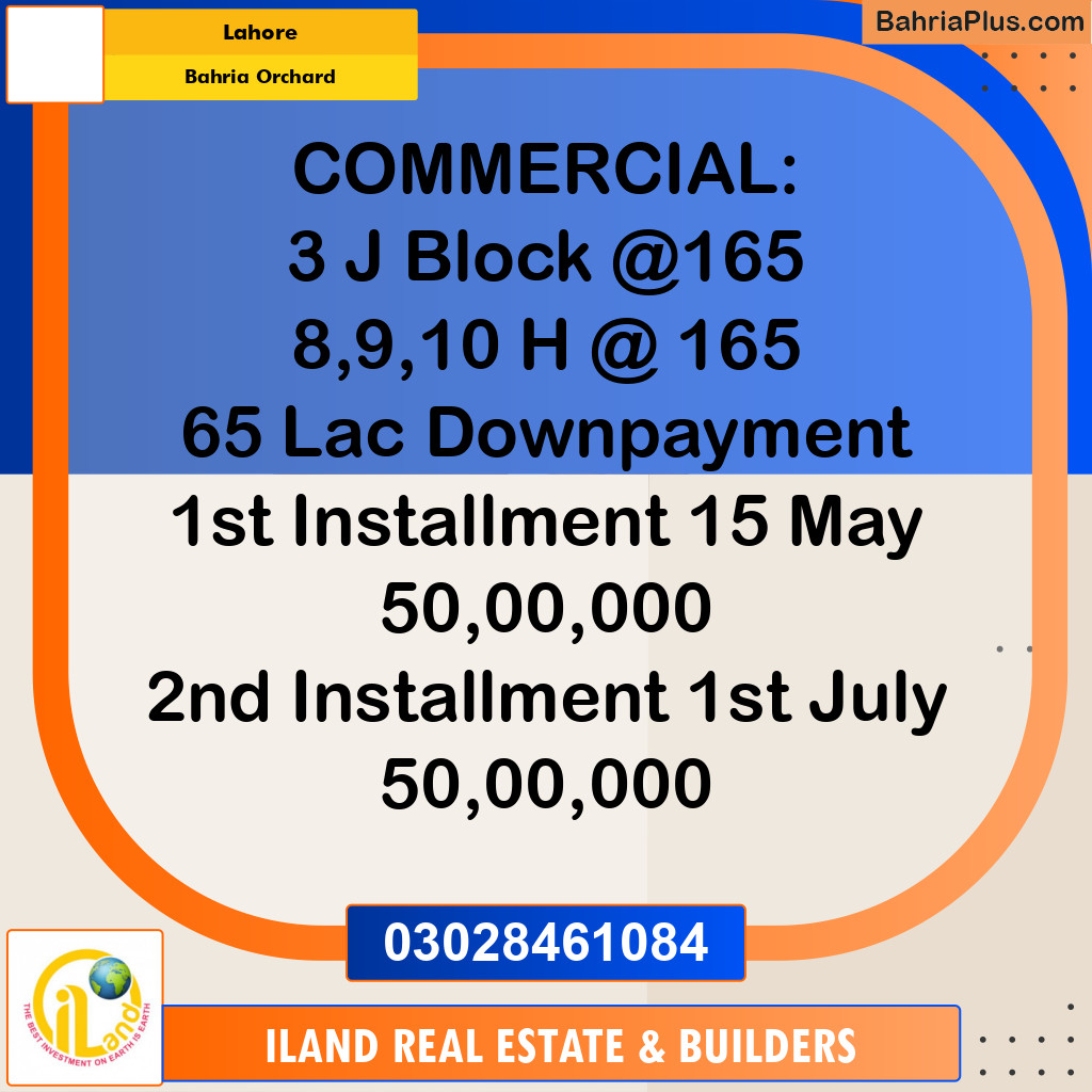 Residential Plot for Sale in Bahria Orchard, Lahore - (BP-305225)
