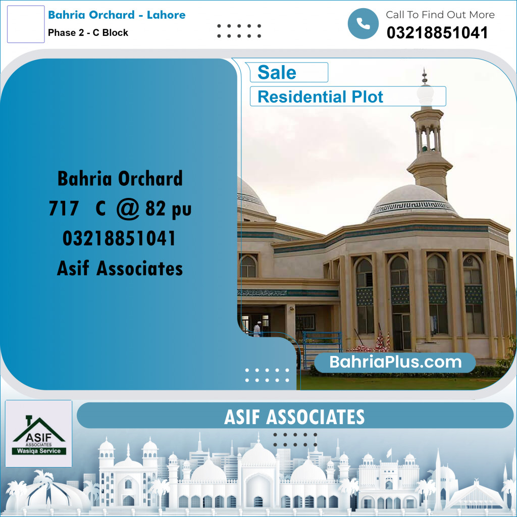 8 Marla Residential Plot for Sale in Phase 2 - C Block -  Bahria Orchard, Lahore - (BP-305302)
