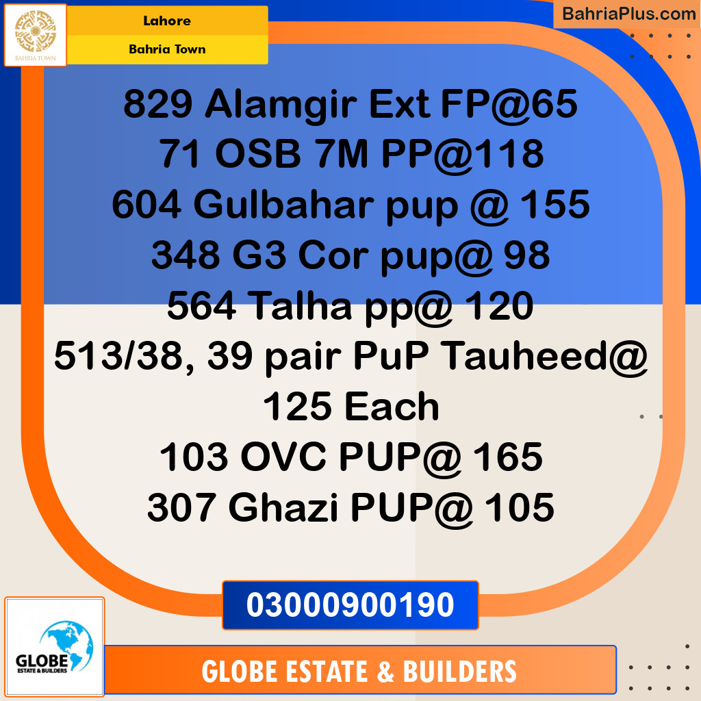 Residential Plot for Sale in Bahria Town, Lahore - (BP-305350)